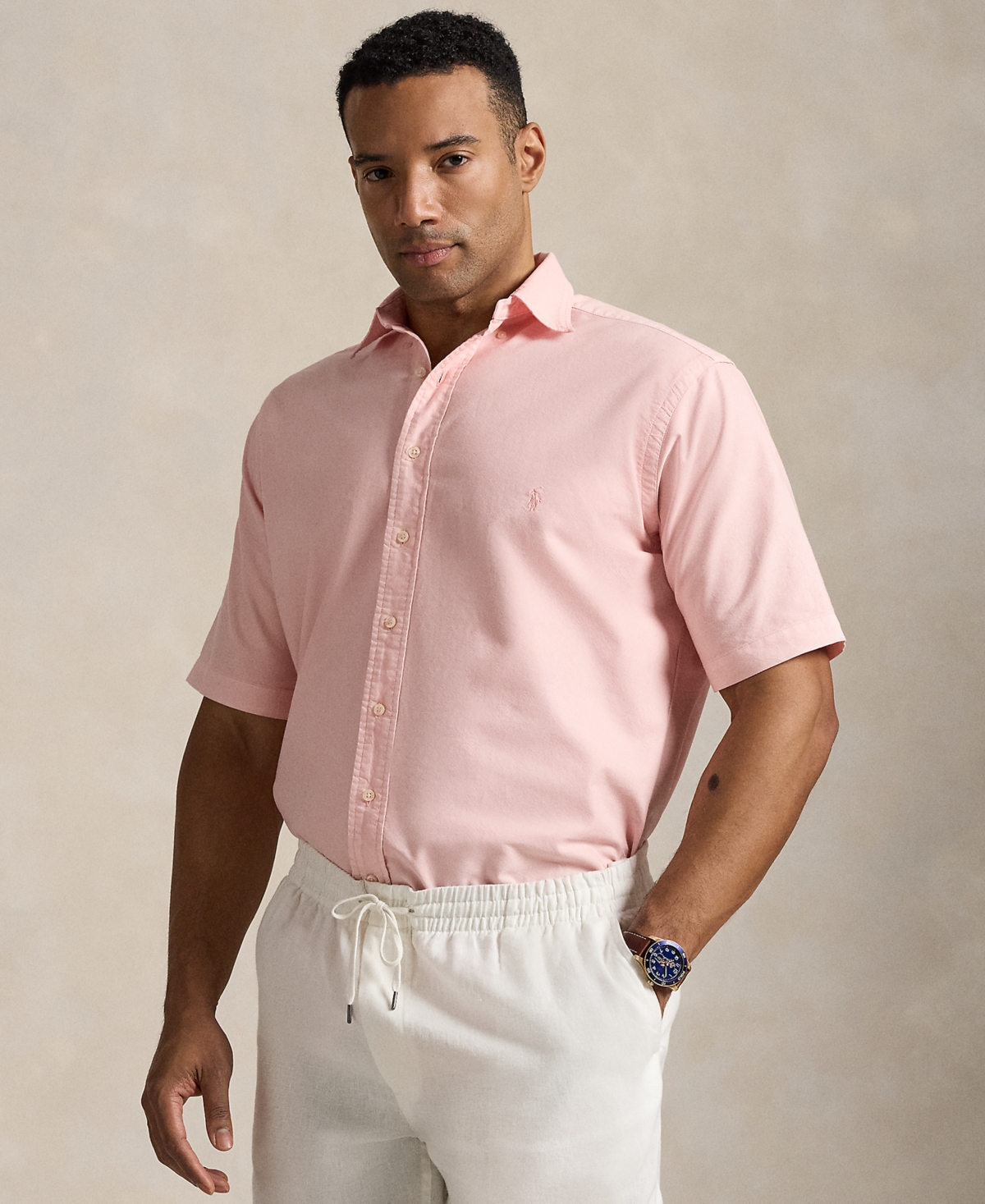 Polo Ralph Lauren Men's Big & Tall Mineral-Dyed Oxford Shirt