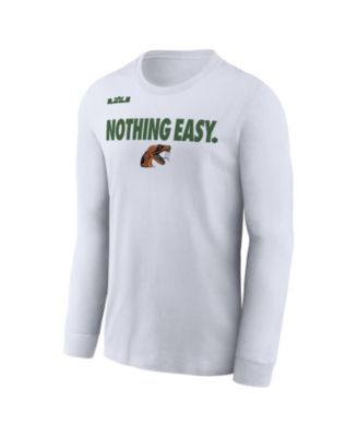 Nike - Men's White Florida A M Rattlers 2025 On-Court Bench Long Sleeve T-Shirt