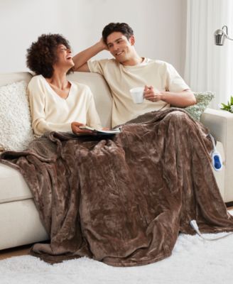 Microlight Electric Reversible Plush to Berber Throw, 60" x 70"