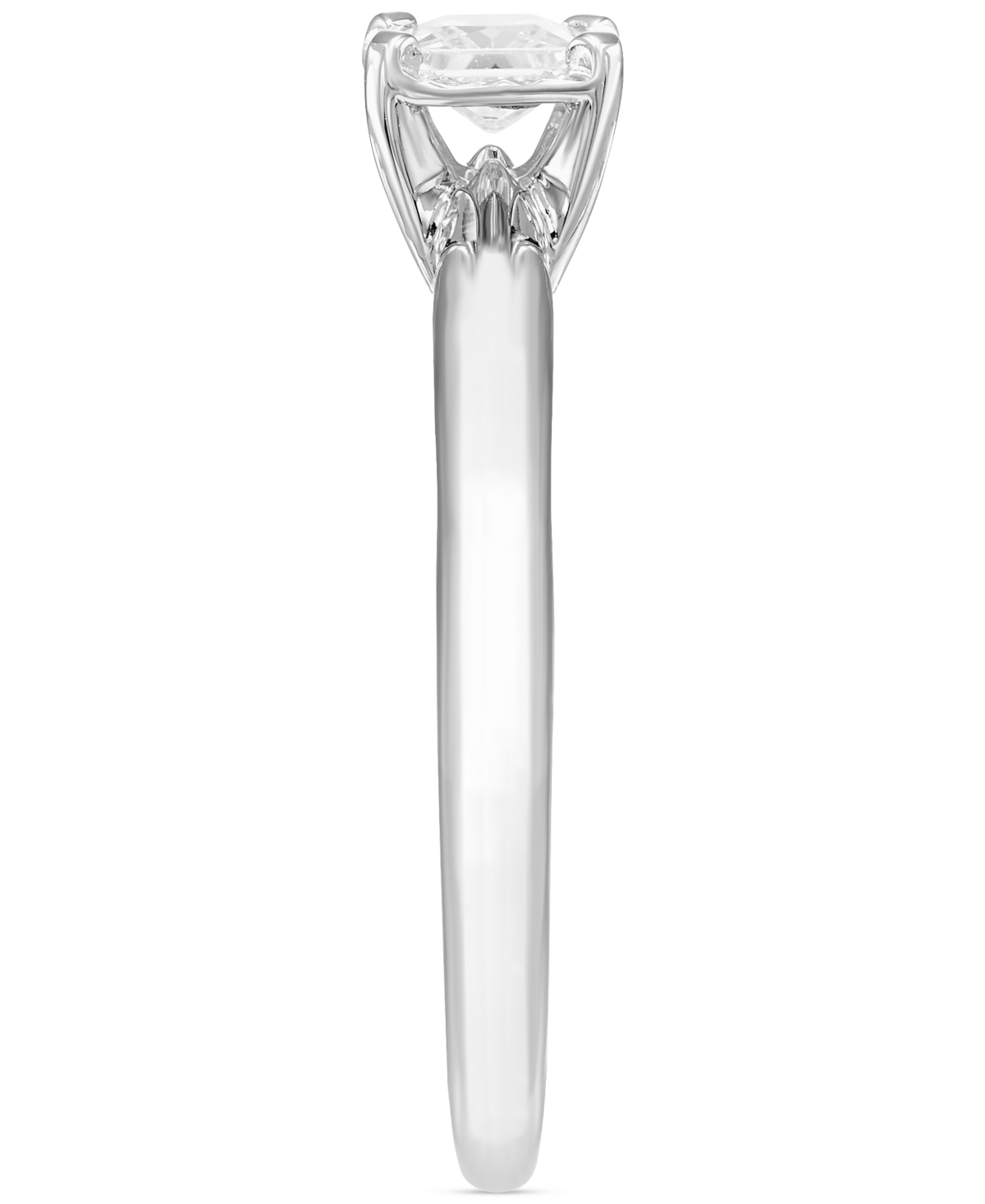 Macy's Diamond Solitaire Princess-cut Engagement Ring (1/2 Ct. T.w.) In 14k White Gold In White Gold
