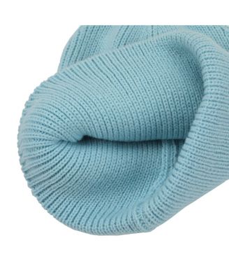 3D Plush Character Head Blue Tall Cuff Beanie