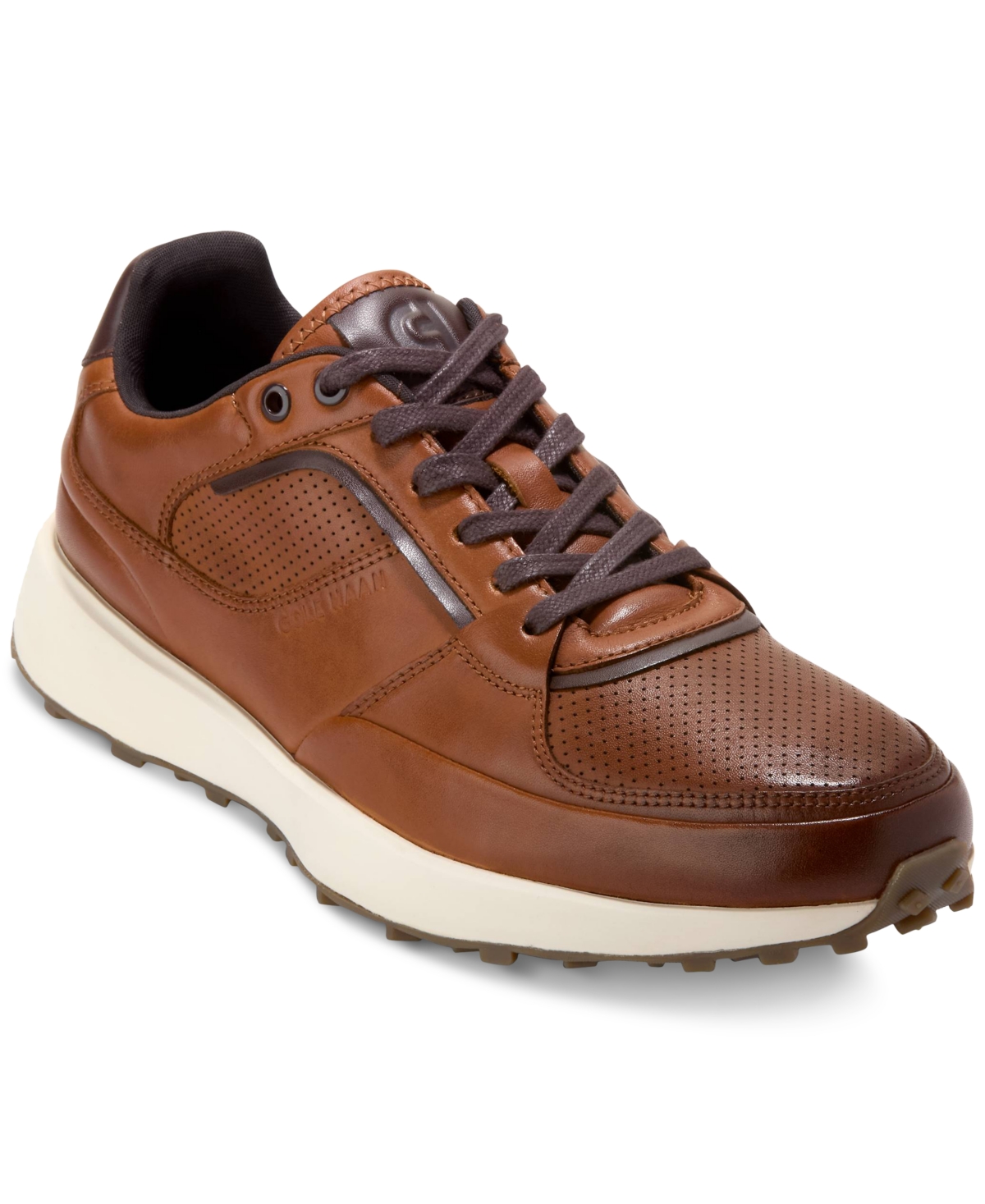 Cole Haan Men's Grand Crosscourt Downtown Lace-up Sneakers In British Tan