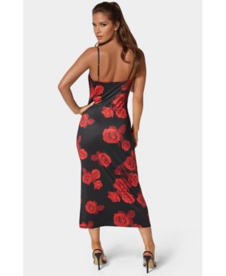 Women's Printed Jersey Maxi Slip Dress