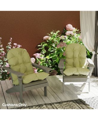 2 PCS Adirondack Cushions, Tufted High Back Patio Chair Cushions