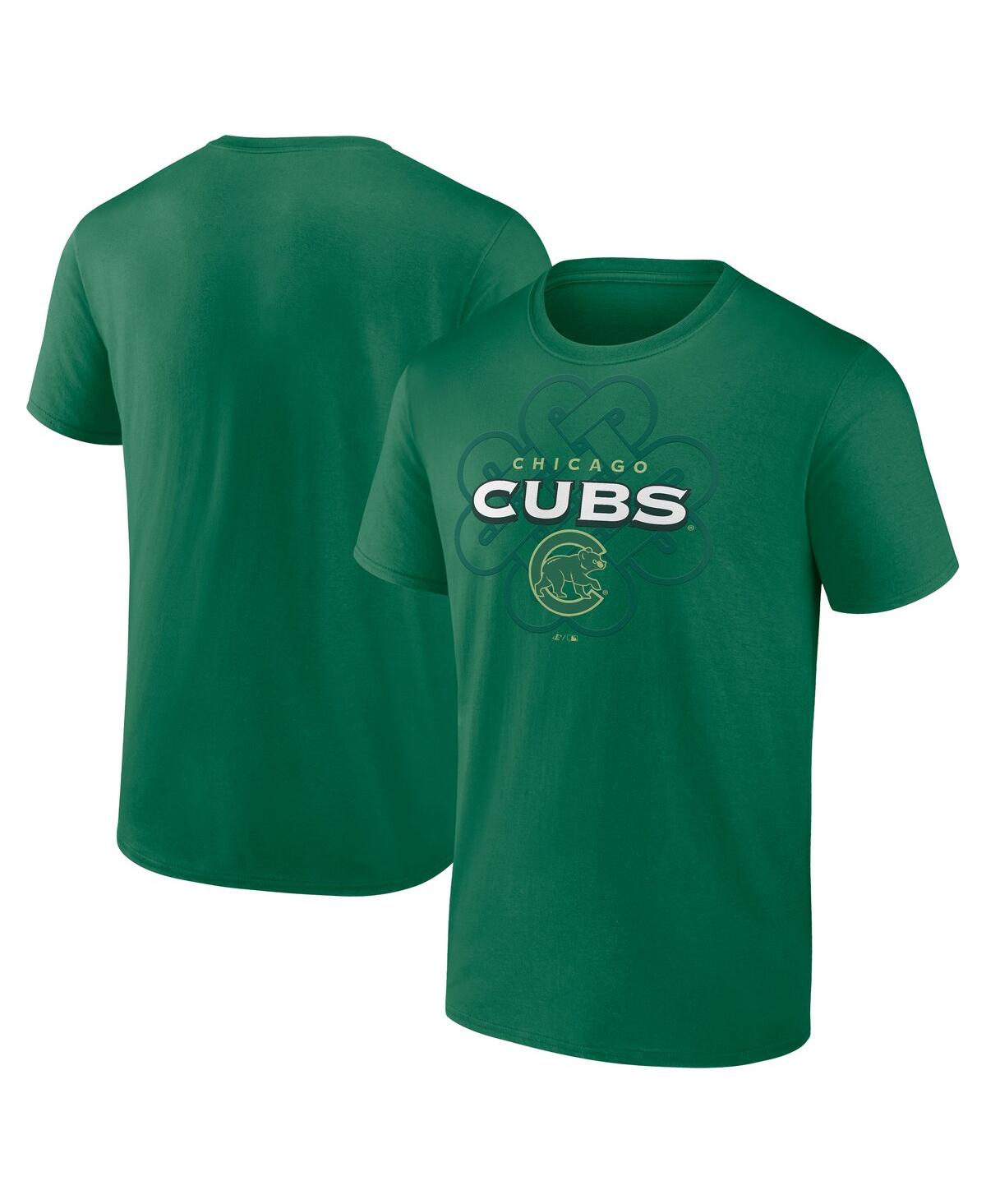 Fanatics Men's Kelly Green Chicago Cubs Celtic Luck T-shirt In Kelly Green