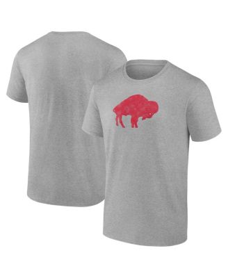 Fanatics - Men's Gray Buffalo Bills Distressed Throwback Logo T-Shirt