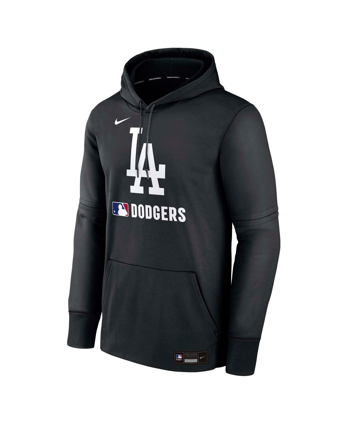 Nike Men's Los Angeles Dodgers Authentic Collection  Therma Mlb Pullover Hoodie In Black