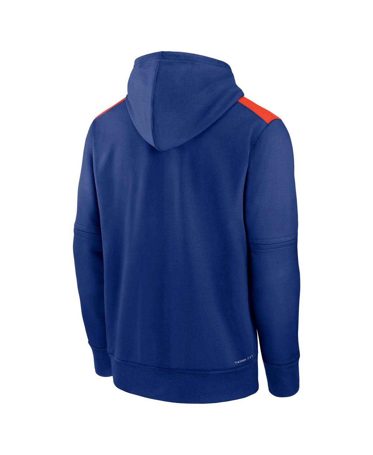 NIKE MEN'S ROYAL NEW YORK METS AUTHENTIC COLLECTION PERFORMANCE PULLOVER HOODIE 