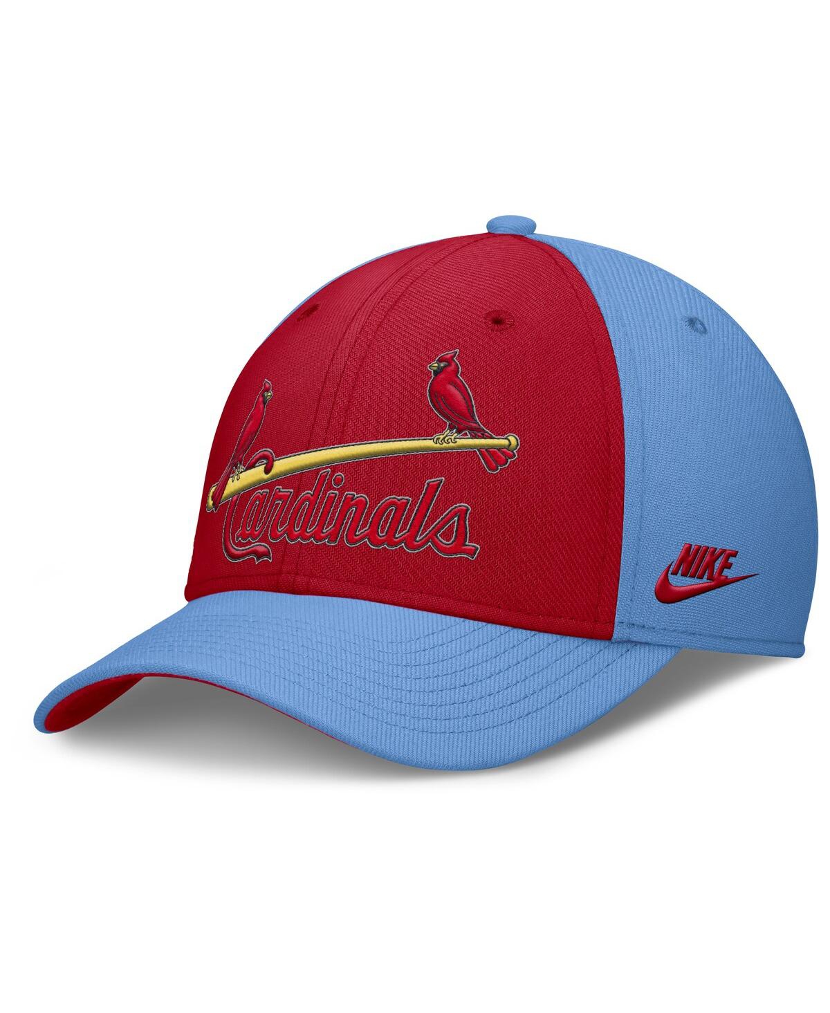 Nike Men's Light Blue/red St. Louis Cardinals Rise Swoosh Performance Flex Hat In Light Blue,red