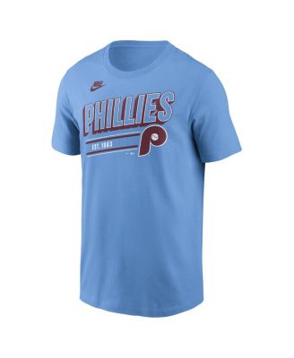 Men's Light Blue Philadelphia Phillies Cooperstown Collection Retro T-Shirt