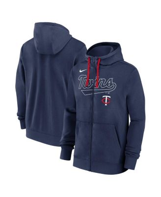 Nike - Men's Navy Minnesota Twins Knockout Script Full-Zip Hoodie