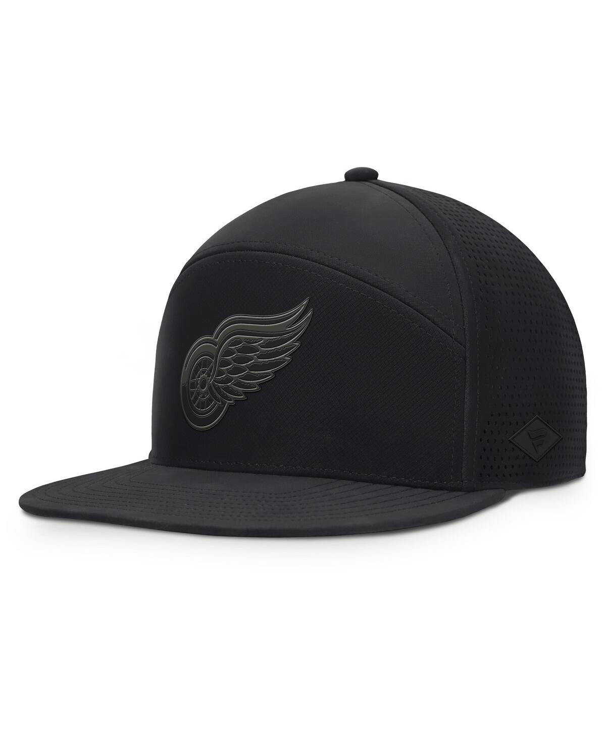 Fanatics Men's Black Detroit Red Wings Front Office Adjustable Hat In Black