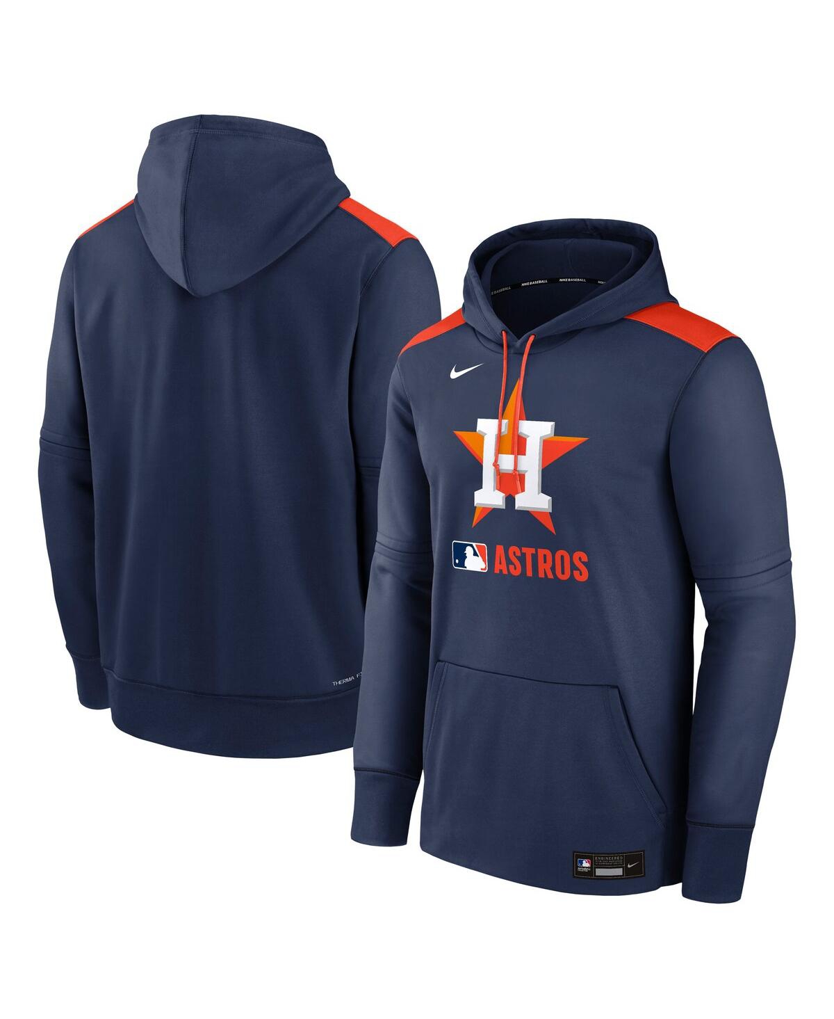 Nike Men's Houston Astros Authentic Collection  Therma Mlb Pullover Hoodie In Blue