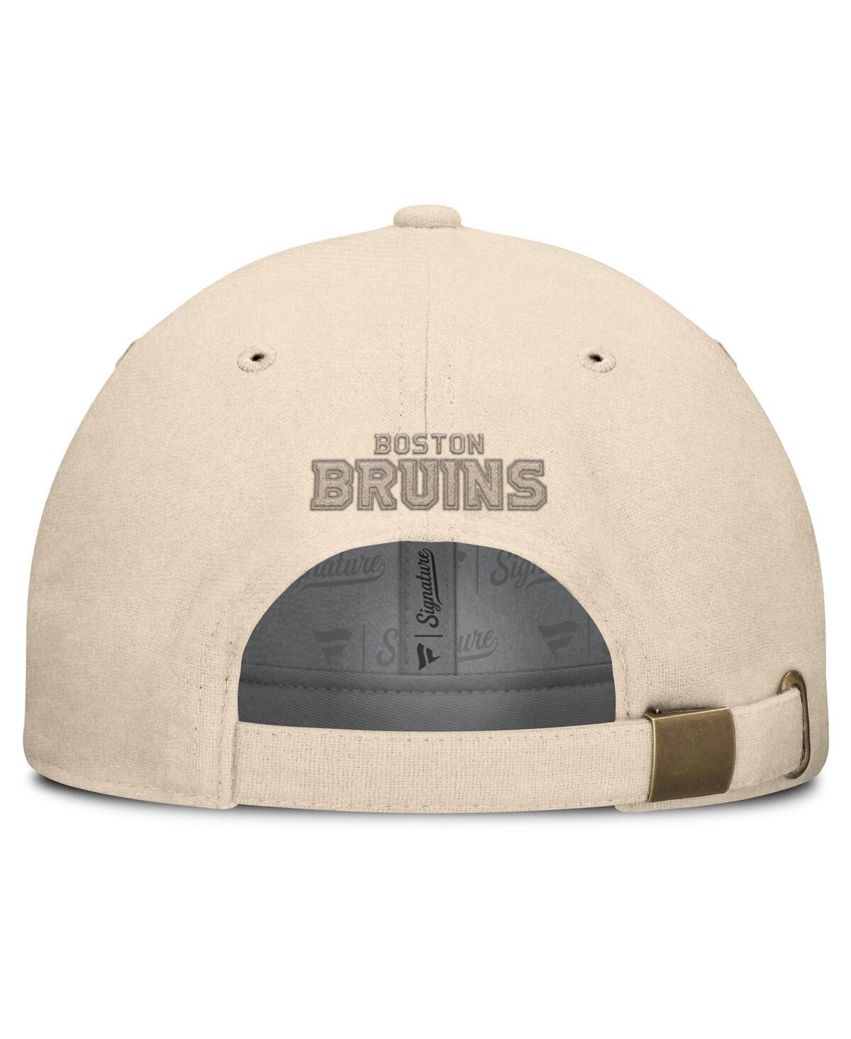 Fanatics Men's Tan Boston Bruins Front Office Canvas Adjustable Hat In Tan