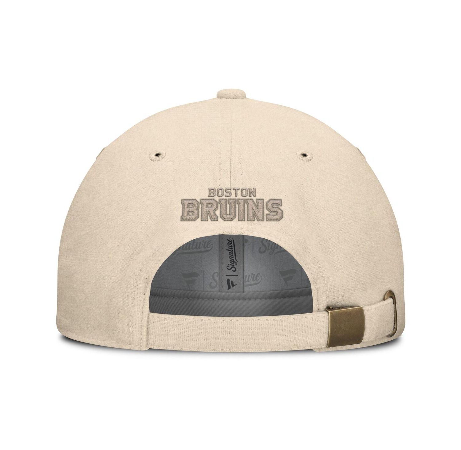 Men's Tan Boston Bruins Front Office Canvas Adjustable Hat