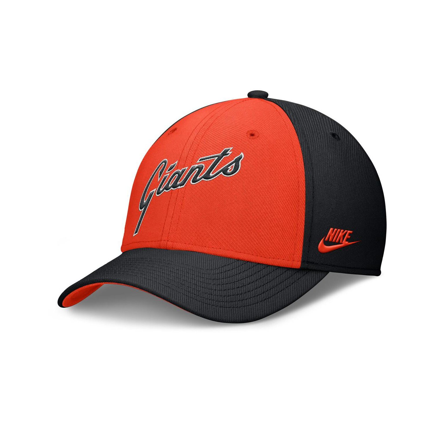 Men's Black/Orange San Francisco Giants Rise Swoosh Performance Flex Hat