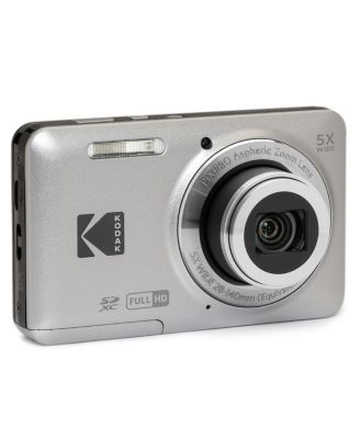 Friendly Zoom Digital Camera – PIXPRO FZ55, Silver, Includes SD Card & Camera Bag, Compact Photography Kit