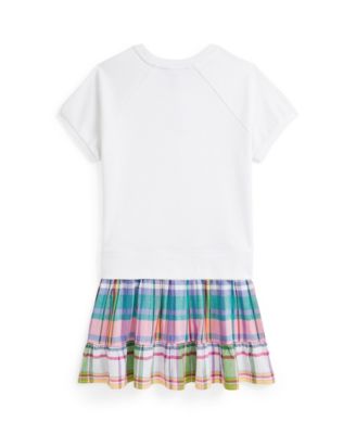 Big Girls Big Pony Plaid-Skirt Terry Dress