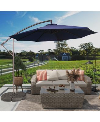 10 Ft Outdoor Cantilever UV Protective Patio Offset Umbrella for Balcony