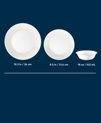 Hushed Lines 12 Pc. Dinnerware Set, Service for 4