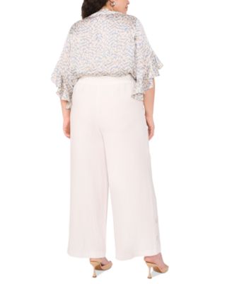 Plus Size High-Rise Wide-Leg Pants 