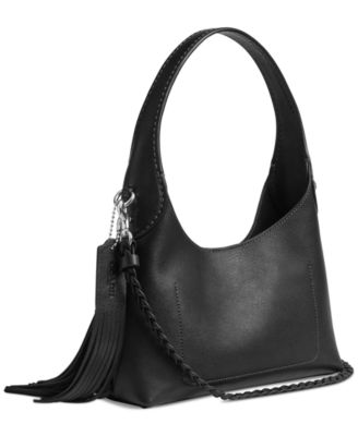 Coach◆Brooklyn Shoulder Bag 23 With Fringe BLACK COACH Brooklyn Fringe Leather Shoulder Bag 23 - Macy's