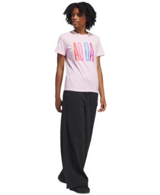 Women's Cotton Multi-Color Logo Crewneck T-Shirt