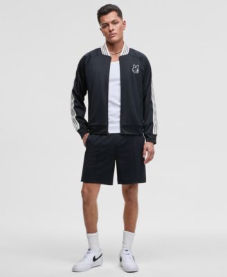 Mens Relaxed Fit Contrast Paneled Full Zip Tricot Track Jacket Regular Fit Contrast Paneled 7 Tricot Track Shorts Exclusively At Macys