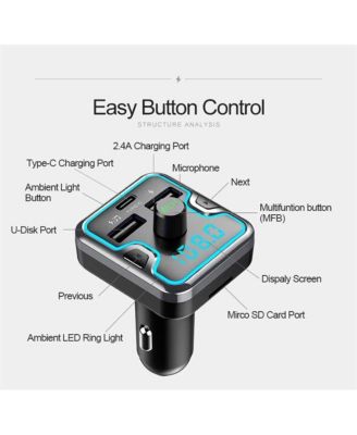 3-Port 12V Car Charging Station and FM Transmitter