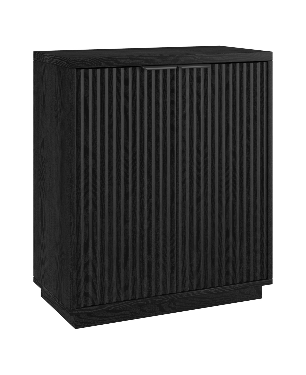Hudson & Canal 28" Mansfield Wide Rectangular Accent Cabinet In Black Grain