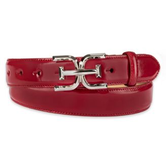 Leather and Polyurethane Double-E Plaque Buckle Slim Belt Sam Edelman Women main image 3