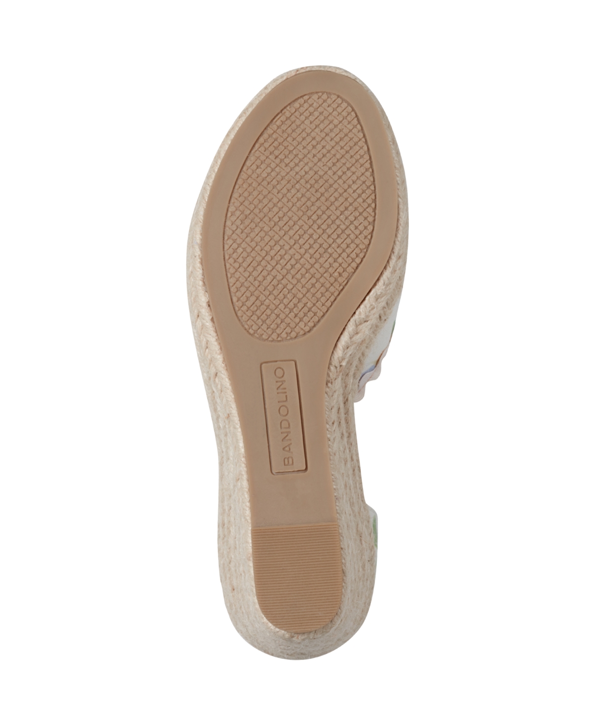 Shop Bandolino Women's Kendri Espadrille Wedge Sandals In Peach,ivory Floral