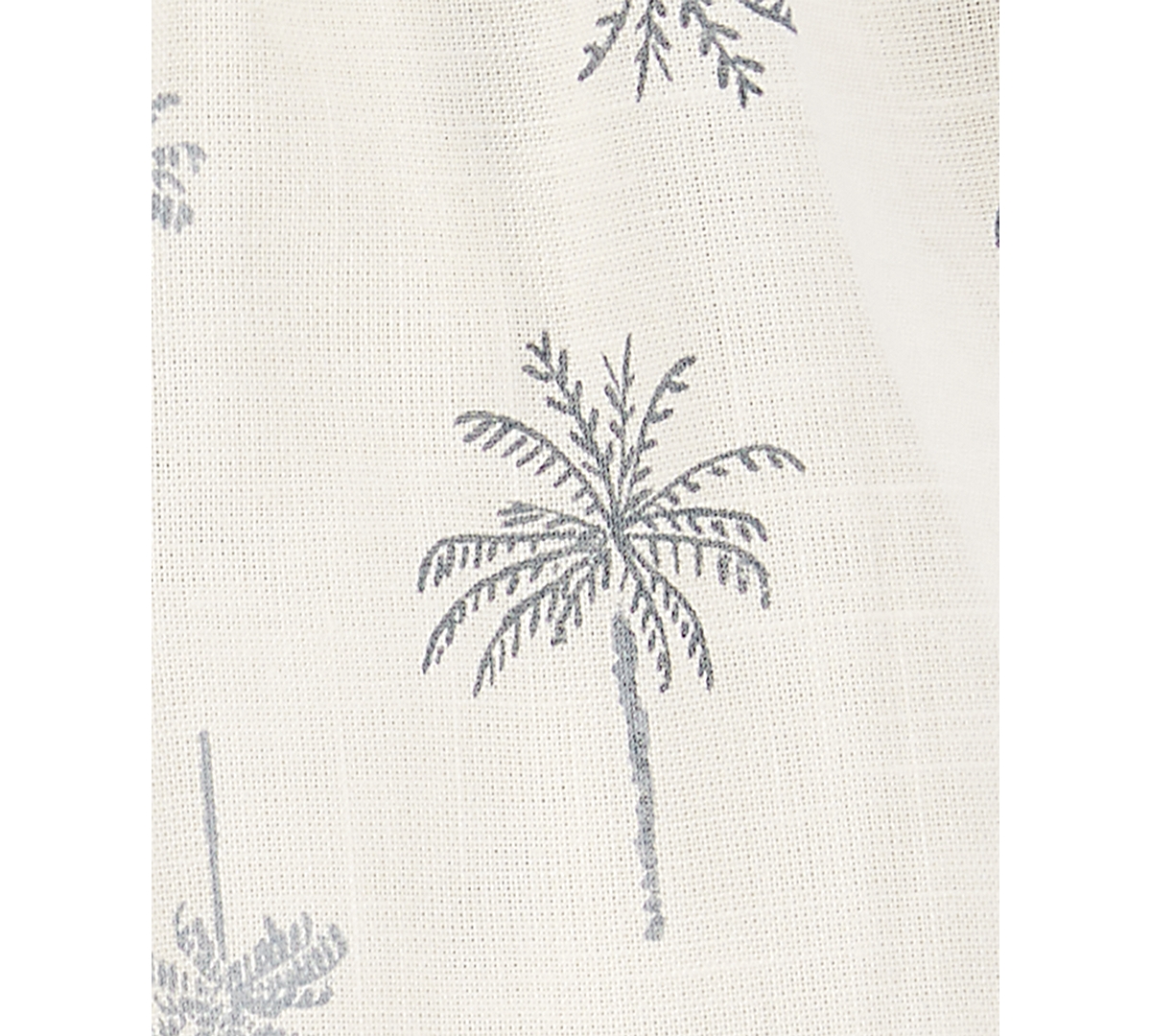 Carter's Baby Girls Cotton Palm Tree-print Tank Romper In Ivory