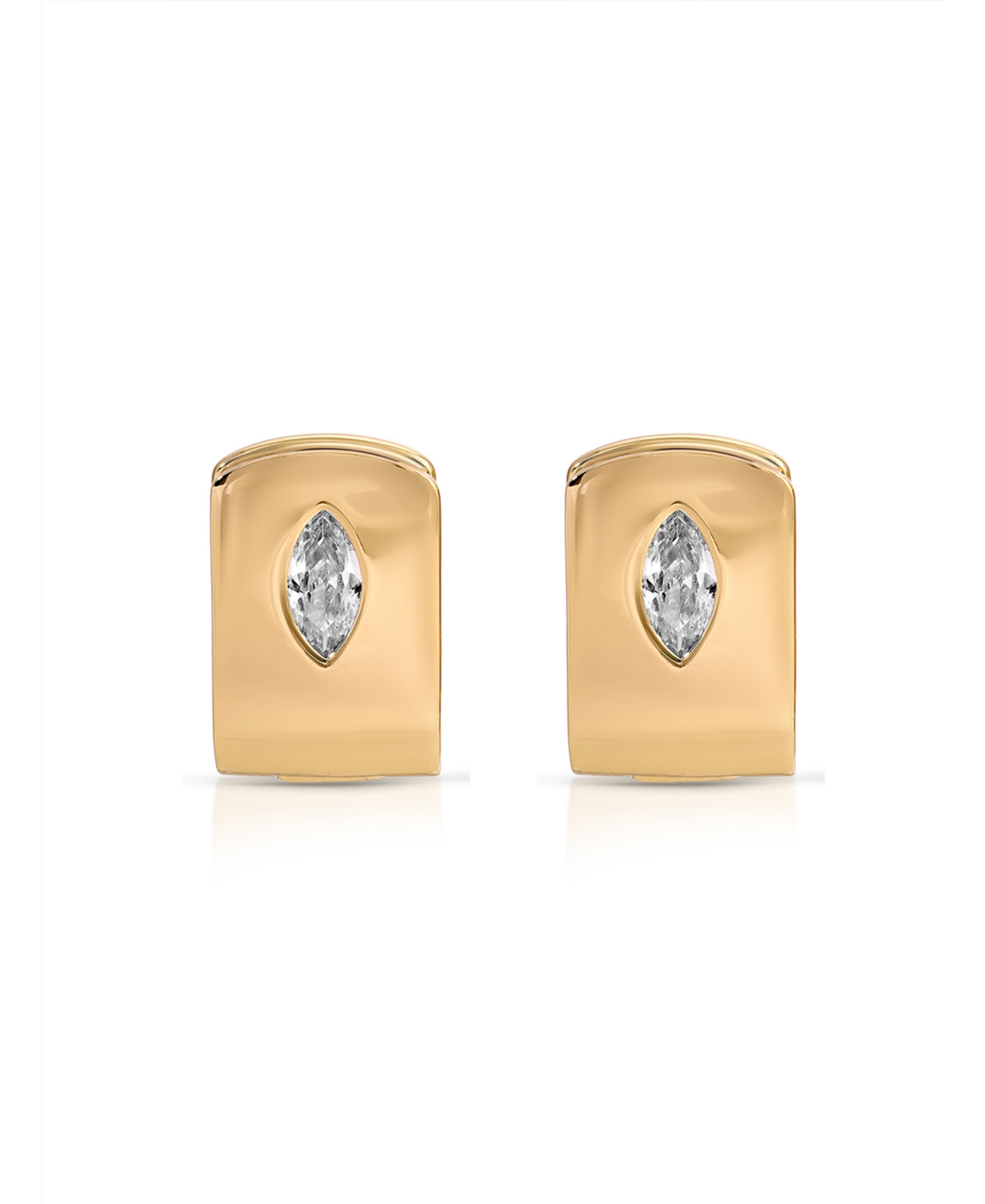 Ettika Marquise Crystal Huggie Earrings In Gold