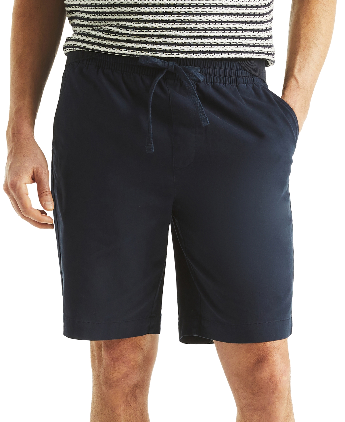Nautica Men's Stretch Drawstring 9-1/2" Shorts In Navy Seas