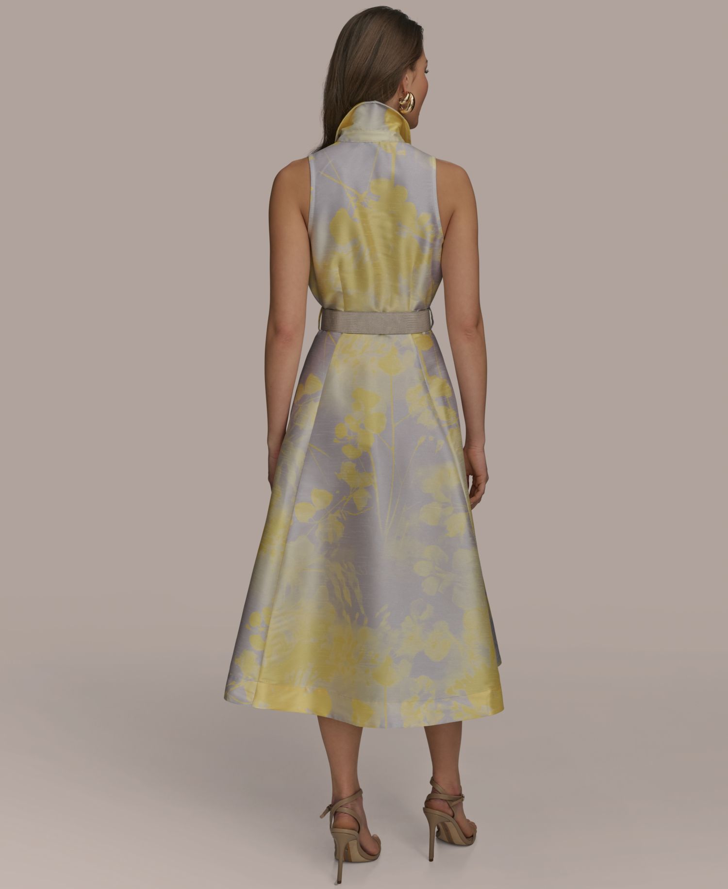 Women's Printed Fit & Flare Shirt Dress