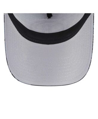 Men's Black/Charcoal Brooklyn Nets Tip Off A-Frame Trucker 9FORTY Adjustable Hat