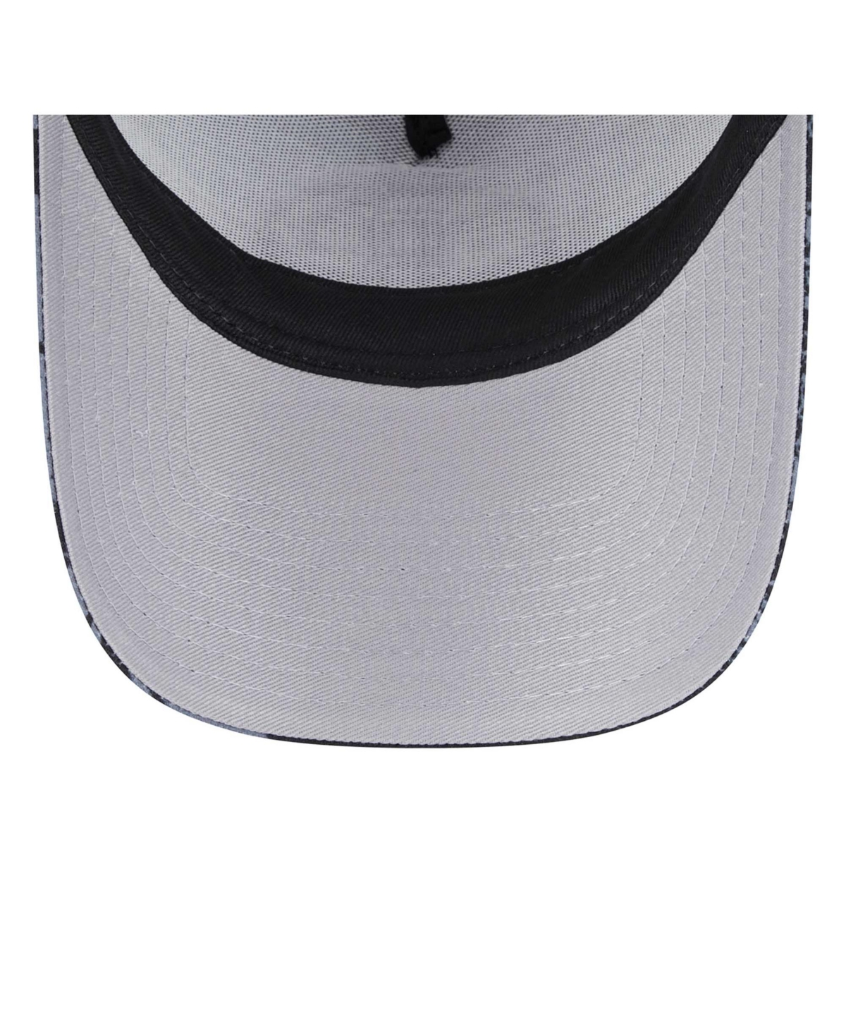 NEW ERA MEN'S BLACK/CHARCOAL BROOKLYN NETS TIP OFF A-FRAME TRUCKER 9FORTY ADJUSTABLE HAT 
