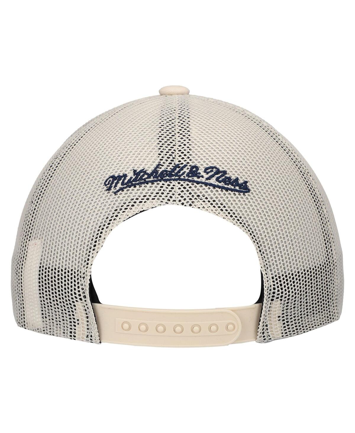 MITCHELL & NESS MEN'S CREAM DENVER NUGGETS TRUCKER ADJUSTABLE HAT 