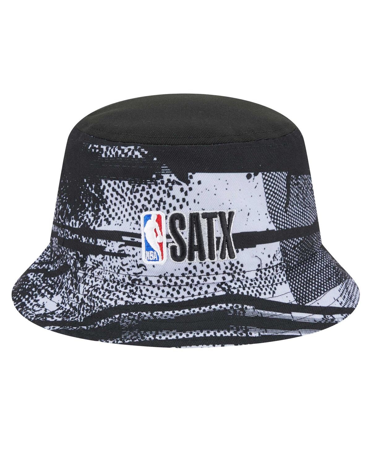 New Era Men's Black/gray San Antonio Spurs Tip-off Bucket Hat In Black,gray