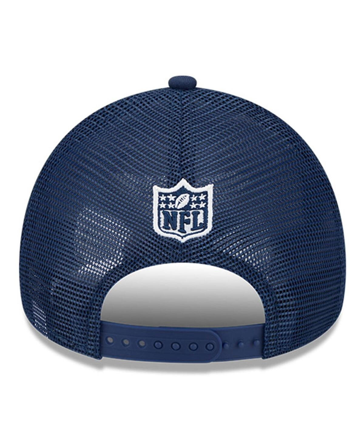 New Era Big Boys And Girls Stone/navy Dallas Cowboys 2024 Sideline Historic 9forty A-frame Trucker Adjustabl In Stone,navy