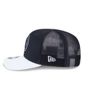 Men's Navy/White New York Yankees 2025 Batting Practice 9SEVENTY Stretch-Snap Trucker Hat