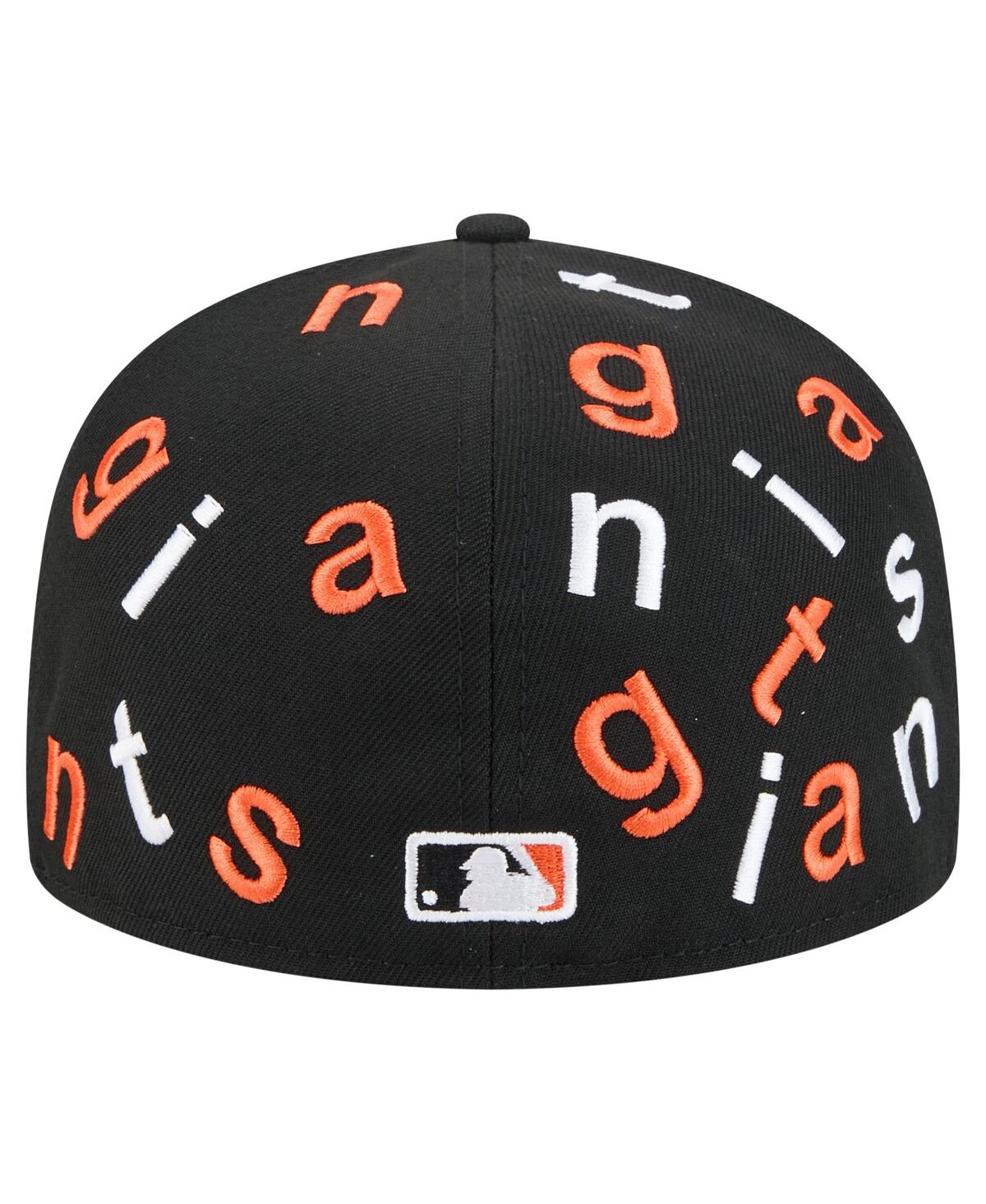 Shop New Era Men's Black San Francisco Giants Team Confetti 59fifty Fitted Hat
