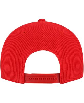 Men's Red Chicago Bulls Double Header Sidepatch Cord Hitch Adjustable Hat