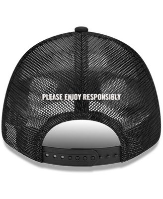 Men's Black Kyle Busch Rebel Bourbon 9FORTY Trucker Adjustable Hat