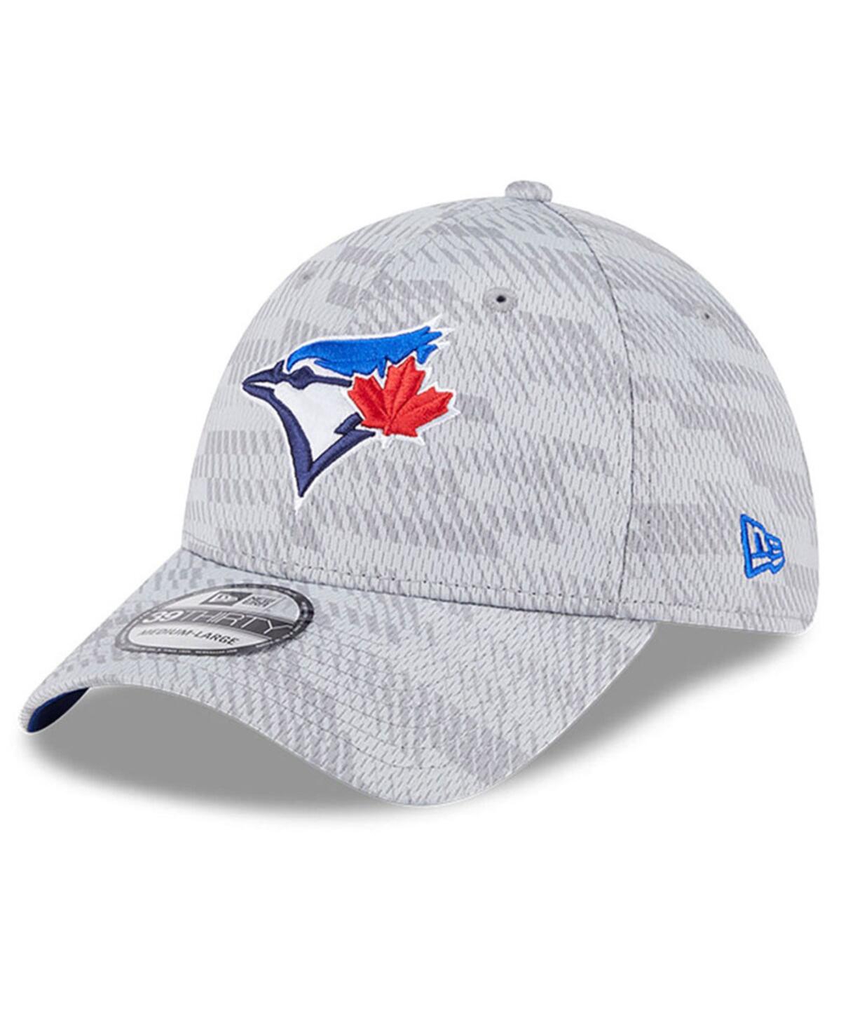 NEW ERA MEN'S GRAY TORONTO BLUE JAYS 2025 MLB CLUBHOUSE 39THIRTY FLEX HAT 