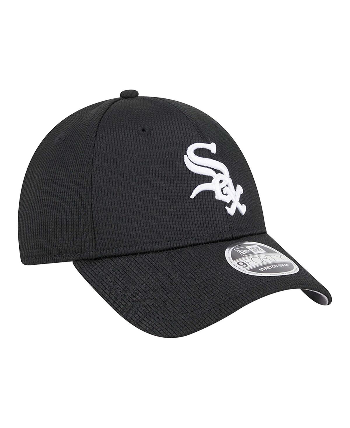 NEW ERA MEN'S BLACK CHICAGO WHITE SOX PIVOT 9FORTY ADJUSTABLE HAT 