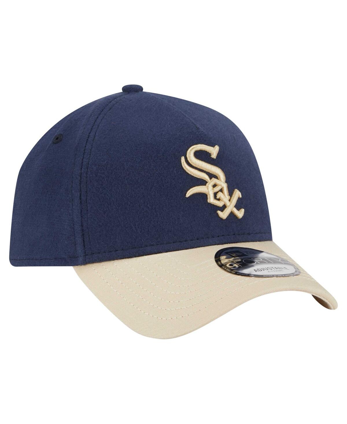 NEW ERA MEN'S NAVY CHICAGO WHITE SOX MOLESKIN A-FRAME 9FORTY ADJUSTABLE HAT 