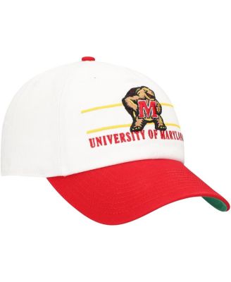 Men's White Maryland Terrapins Gridiron Clean Up Adjustable Hat