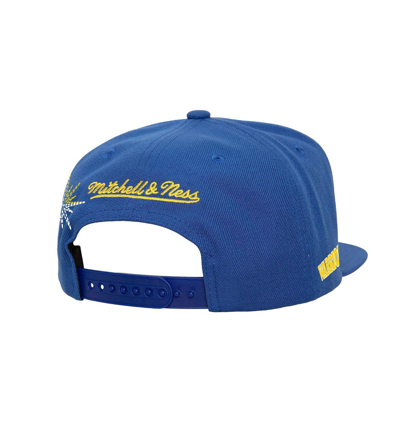 Мужская кепка Mitchell & Ness Royal Golden State Warriors Starlight Snapback Hat — фото 2